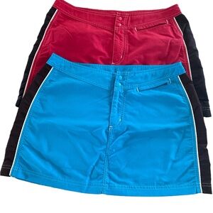LL Bean Activewear Skirts Red/ Black & Blue/Black Size 10
